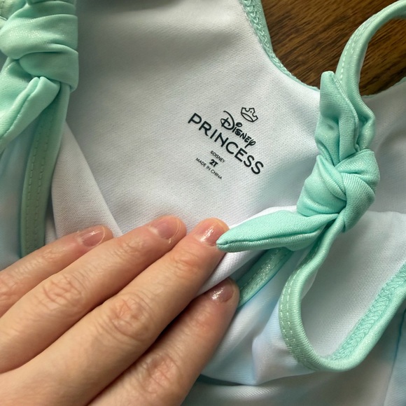 Disney Princess Hooded Terry Cover-Up in Aqua - Picture 6 of 7